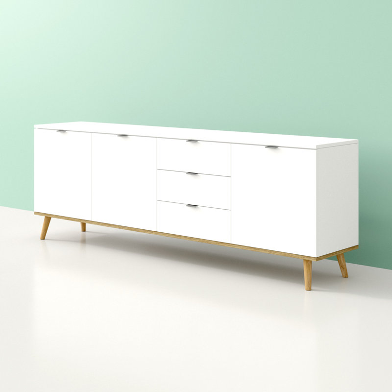 Odacia 200 Cm Wide 3 Drawer Sideboard