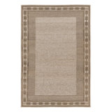 Flatweave Silk and Wool Geometric Area Rug