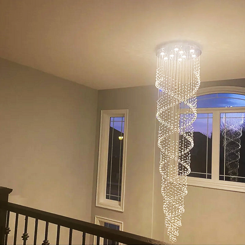 Extra-large 9-light K9 Crystal Raindrop Chandelier
