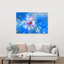 Ladybug Blue Bubbles Delicate Dreamy Vibrant Ladybug Flower Nature Wall Art Print by Thierry Dufour - Print-210254741