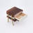 Modern Lighted Brown Nightstand With Wireless Charging Station Acrylic Bedside Table