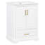 Meuble-lavabo simple 24 po avec plateau en céramique, 2 portes à fermeture douce et 1 tiroir divisé-2072255970