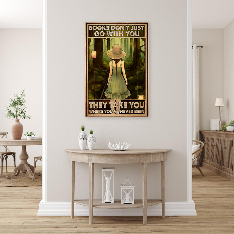 Impression sur toile, livres Kysean Dont Just Go With You, H 36 po x l 24 po x P 1,25 po