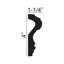 Moulure de chaise H 4 po x l 94 1/2 po x P 1 1/4 po-132221641