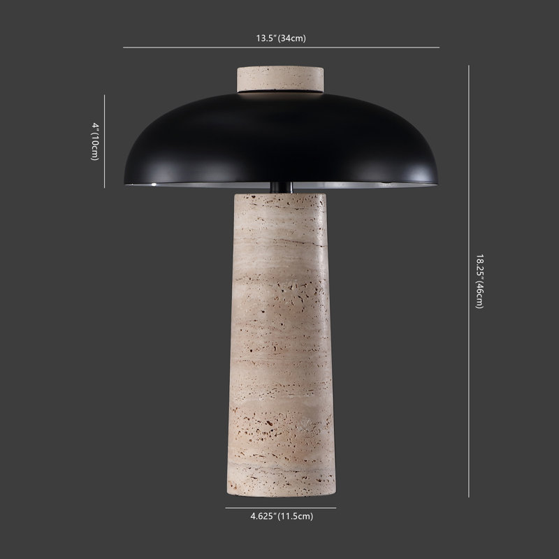 Table Lamp, Travertine