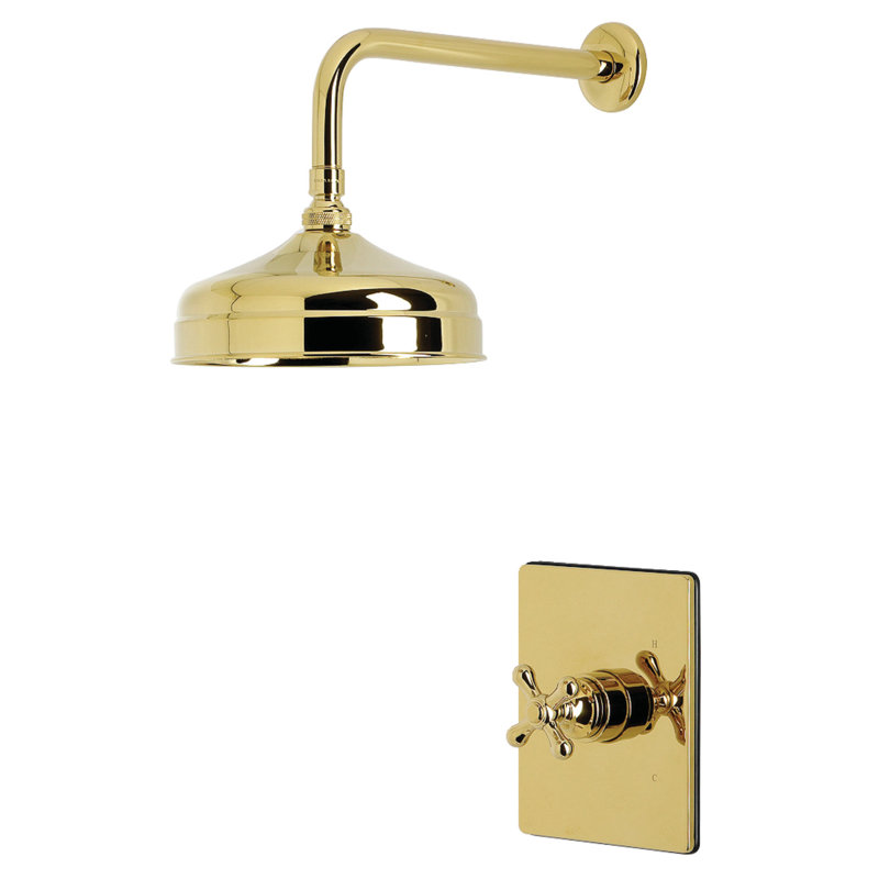 Kingston Brass Restoration Single-Handle Pressure Balanced Shower Faucet, Polished Brass