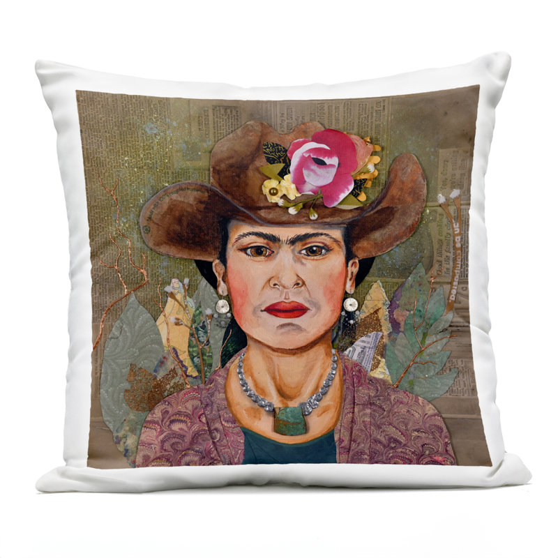 Coussin Howdy Frida Cowgirl, imprimé par Stacy Gresell