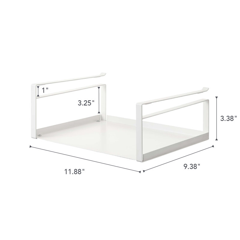 White Steel Under Shelf Storage Rack Organizer