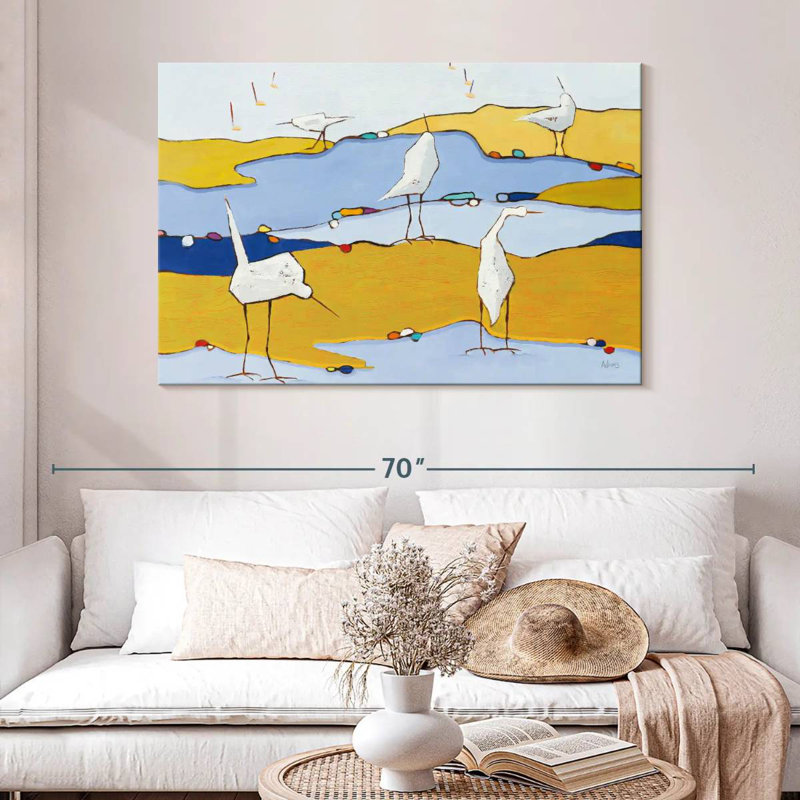 Marsh Egrets, 32" H x 48" W