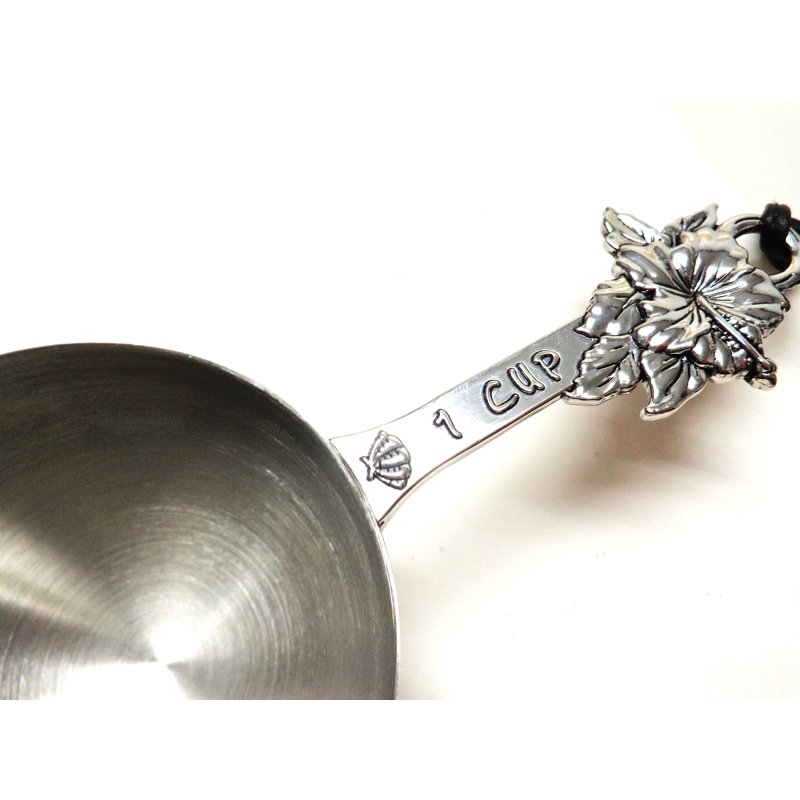 Metal Measuring Cup Set Flowers