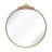 Astoria Grand 36" Fleur Applique Round Mirror In Gold - Luxurious Iron And Resin Frame With Glass, Elegant Accent For Home Decor