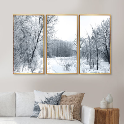 Crystal Clear Creek In Mountains - Landscape Framed Canvas Wall Art Set Of 3 -  Millwood Pines, 3D1A8FE0AAA24728B6FE7E4EAC5B3A09