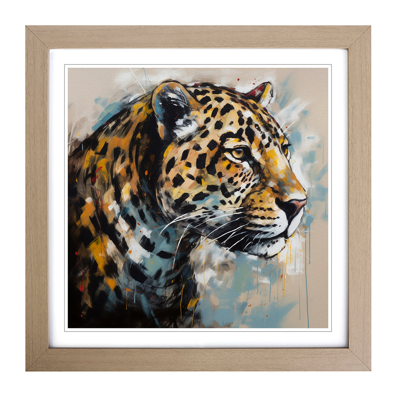 Leopard - Framed Print, Oak