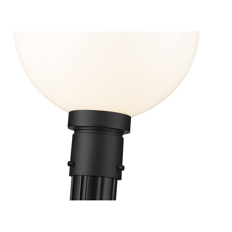Lampadaire noir 1 lumière H 109,75 po (double), Givré