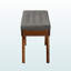 Banc de salle à manger rembourré en bois gris moyen Ismail, H 17,46 po x l 41,06 po x P 15,18 po Ismail