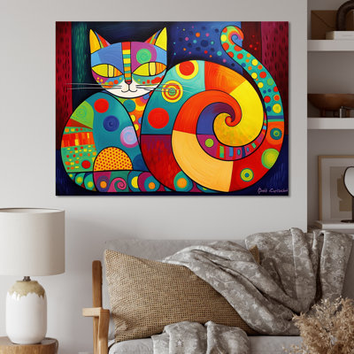 Colorful Portrait Of Cute Cat I - Cat Wall Art