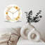 Horloge murale silencieuse en verre trempé de 30 cm, motif « Couronne florale avec 1 », sans tic-tac, fonctionne avec des piles AA (non incluses), décoration artistique pour la maison