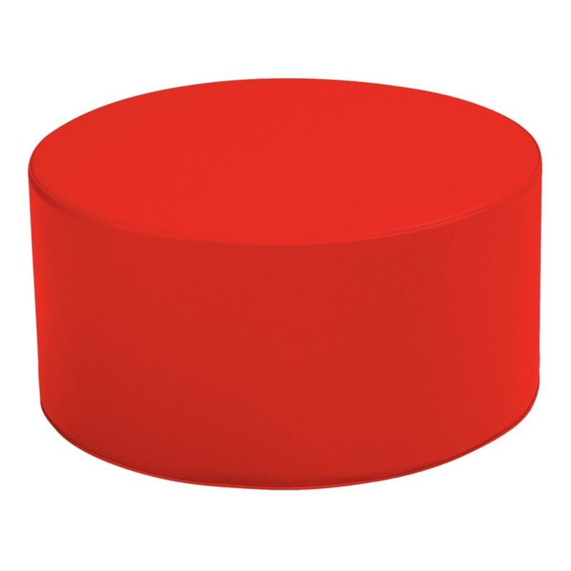 Pouf rond de base - Hauteur du siège: 12 po, Rouge, H 13 po x l 24 po x P 24 po