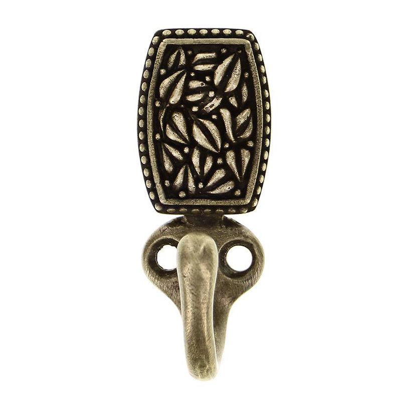 San Michele Wall Hook, Antique Brass