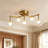 5 - Light LED Glass Shade Semi - Flush Mount Ceiling Light