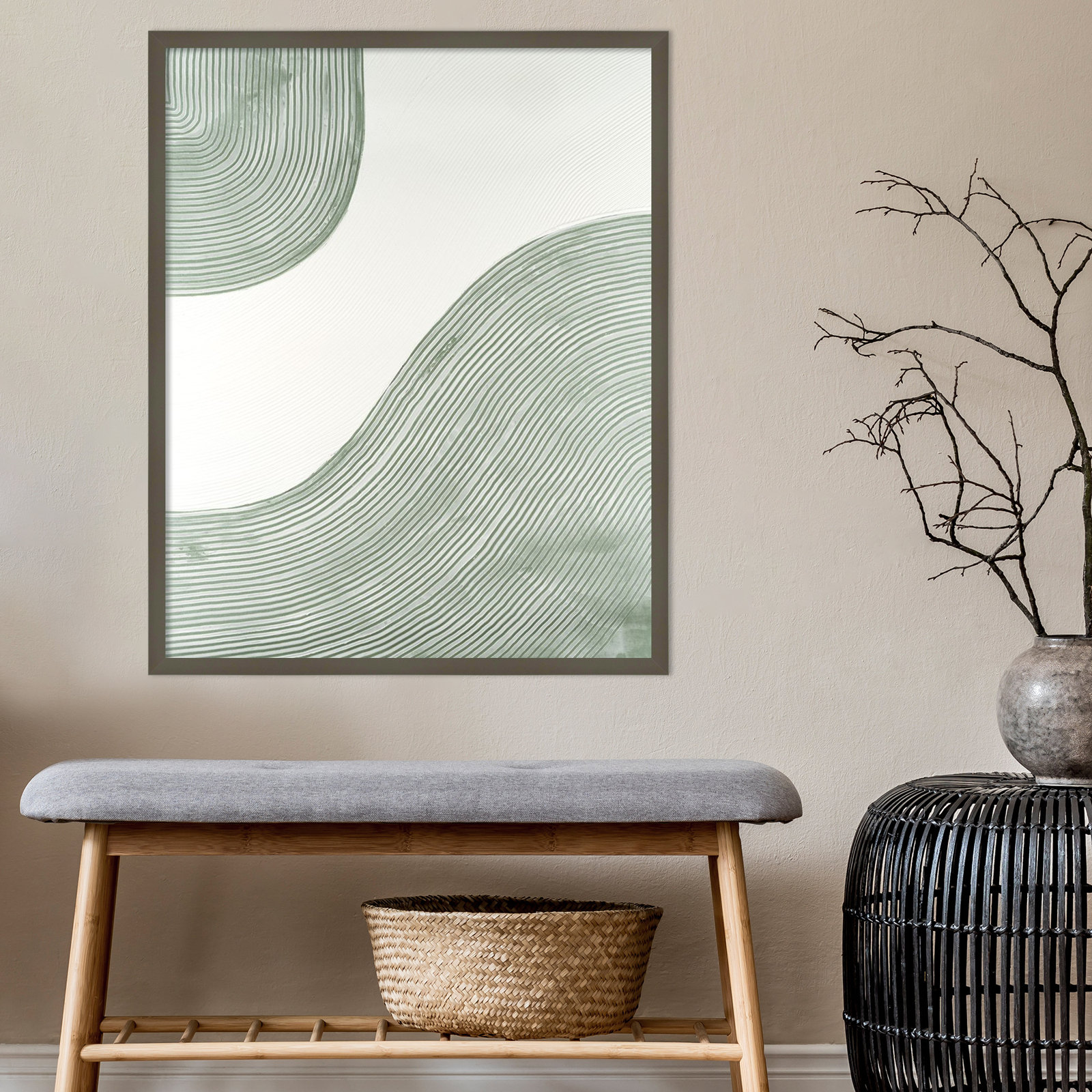 Get Going by Vanna Lam, Gray, 33" H x 27" W x 1" D