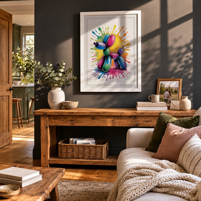 Paint Tube Starburst Modern - Framed Print