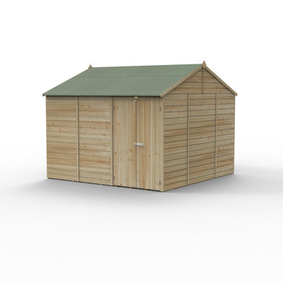  Beckwood 10x10 Pressure Treated Shiplap Reverse Apex Garden Shed