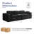 Boneless 110" Oversized Sofa For Living Room, Cloud Boneless Couch With Fluffy Seat Cushions, 3 Seater Upholstered Floor Sofa-247319939