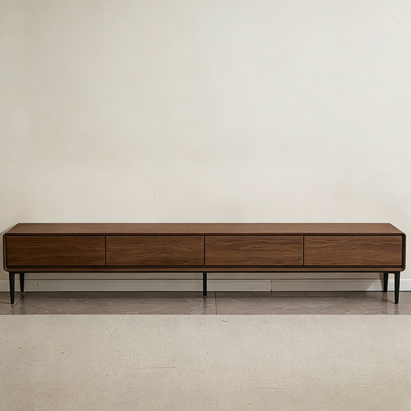 Meuble télé Modern, H 16,93 po x L 86,61 po x l 15,75 po, Noyer