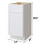 Meuble-lavabo autoportant de 15 po avec 1 porte et 1 tiroir Colton, sans comptoir, prêt à assembler, blanc Colton-95216761