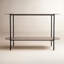 Wilkins 48 in. W Elongated Marble and Iron 2-Tier Console Table