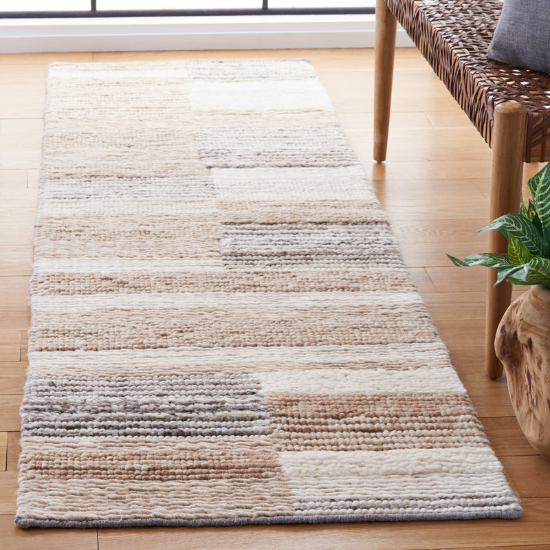 Tapis géométrique tissé à la main Wyly, Tapis de couloir 2 pi 3 po x 8 pi