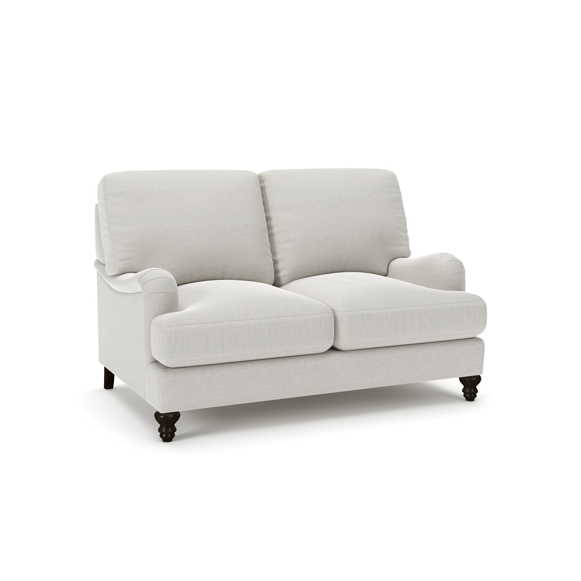 Walters 59'' Upholstered Loveseat, Drusky Ivory Sustain® Basketweave