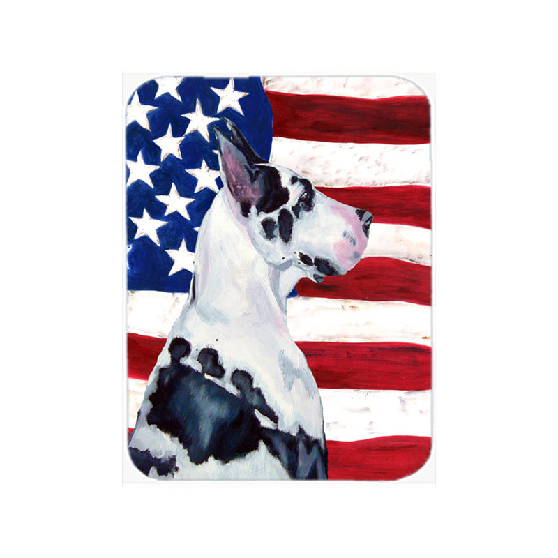 Drapeau américain avec planche à découper en verre Great Dane USA