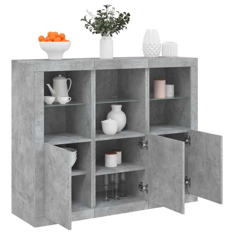 Azima 123cm Sideboard, Concrete Grey