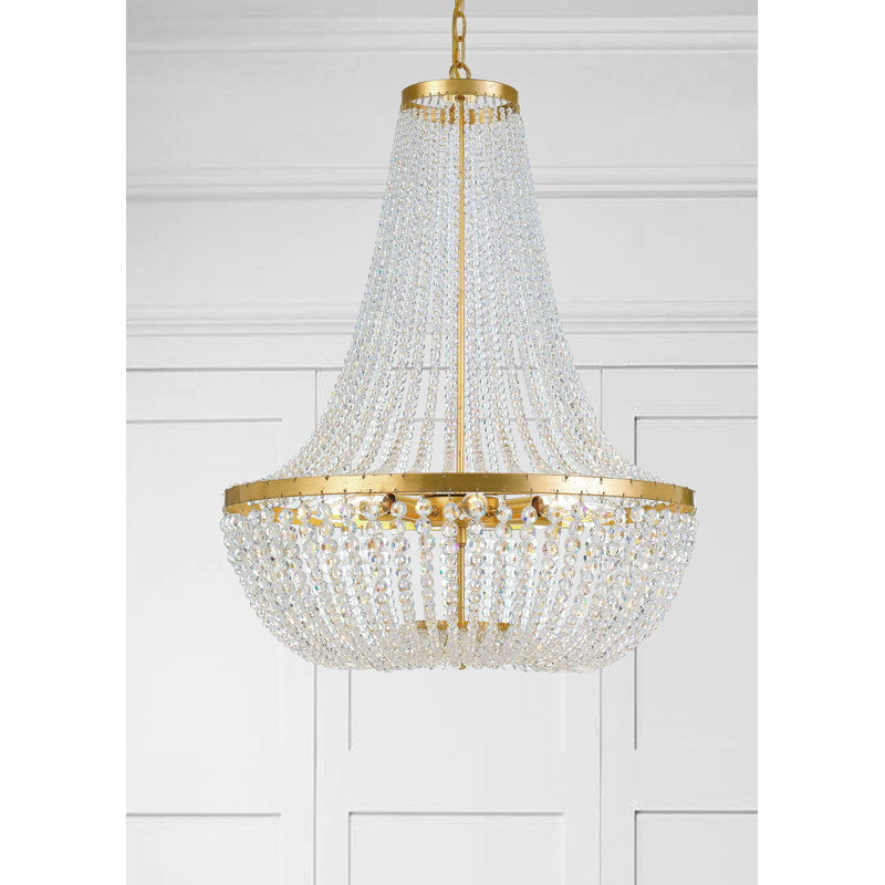 Josephine 8 - Light Dimmable Empire Chandelier, Antique Gold, 8