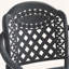 Ensemble de chaises de patio en aluminium coulé 6 pièces avec design empilable