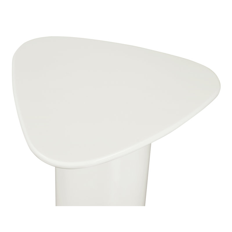 Eden End Table, Ivory White Lacquer