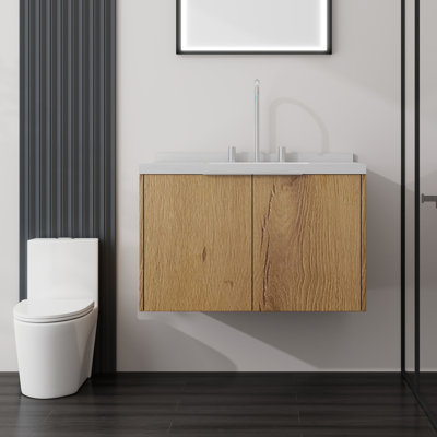 Meuble-lavabo flottant avec lavabo