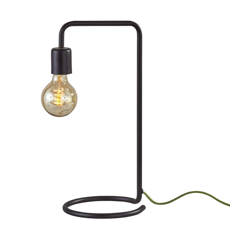 Lampe de table arquée 17 po Fuse, Noir mat