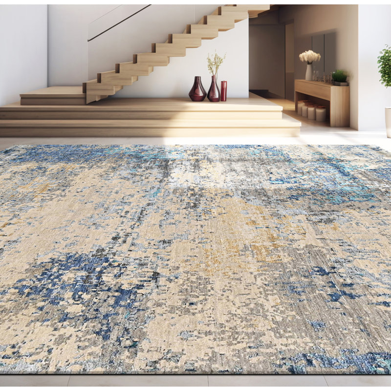 Tapis rectangulaire noué à la main, Rectangle de 5 pi x 8 pi