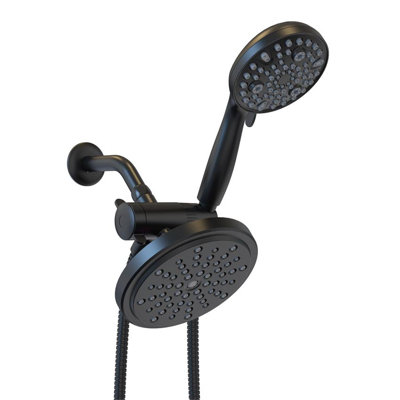 Douche à effet pluie de 7 po avec douchette à main avec tuyau de 5 pi Ana Bath - 10 réglages de jet, raccords en laiton, jet Pause + Clean Ana Bath