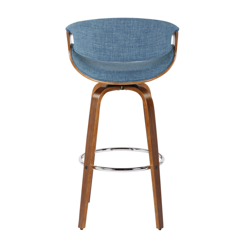 Tabouret de bar Mid-Century, Bleu