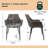 Haglund Leather Dining Chair with Powder-Coated Iron Legs Accent Side Chair Foam Padded Seat Versatile Kitchen Chair for Modern Home and Kitchen-123386570-68459897