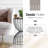 Elle Decor Cami Modern Hourglass End Table, Metal Side Table with Metal Top, for Coffee Table or Living Room, Decorative Round Accent Nightstand for Bedroom-32799296