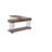 Annalis Wooden Top L-shaped Desk w/ Glass Panel Base-72251085