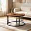 Table basse ronde avec centre en métal-31709334