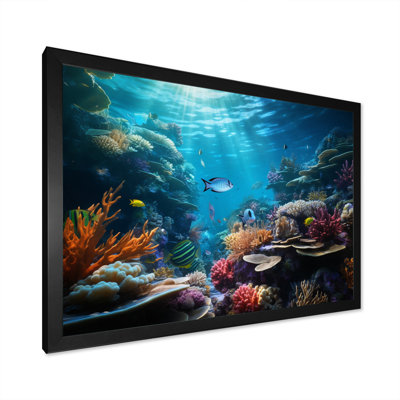 Toile de corail, art marin, impression côtière - Coral Seascape III