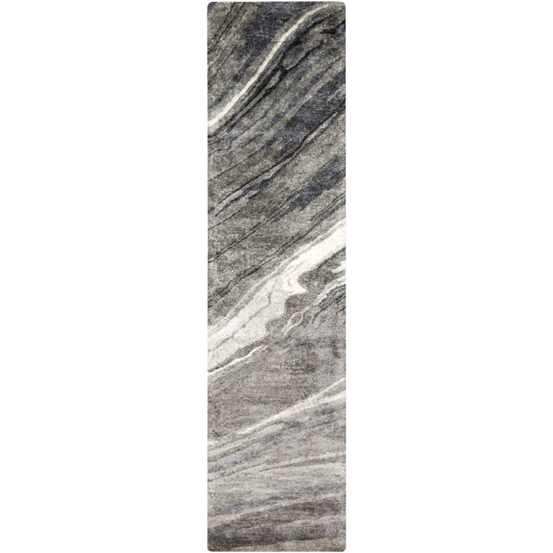 Mcduffy Hand Tufted Viscose Indoor Rug, Runner 3' x 12'