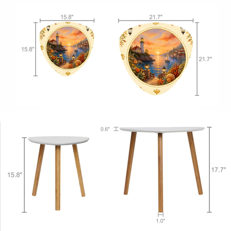 Ensemble de 2 tables basses gigognes Triangle Sunset